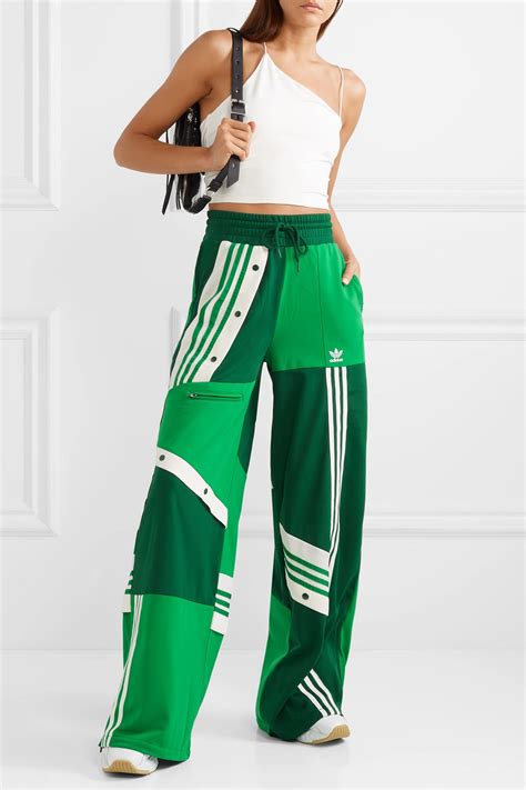 green adidas pants women